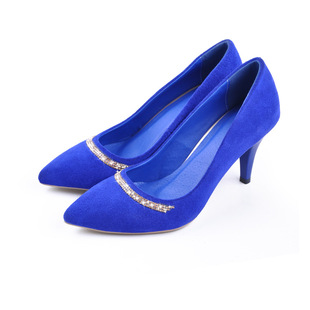 单鞋-2014春夏<em>女鞋特价批发</em>水钻细高跟欧美休