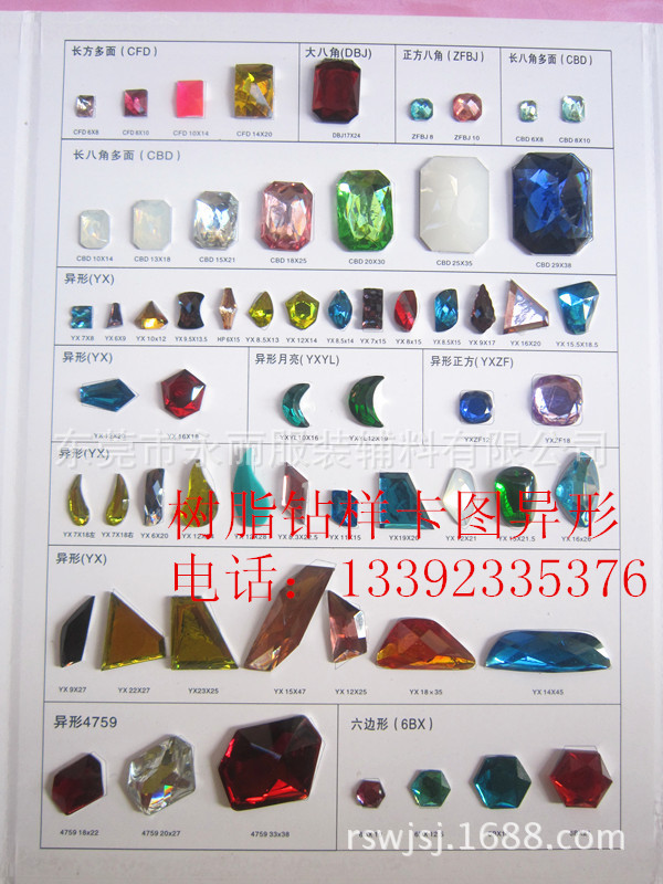 树脂钻样卡图异形