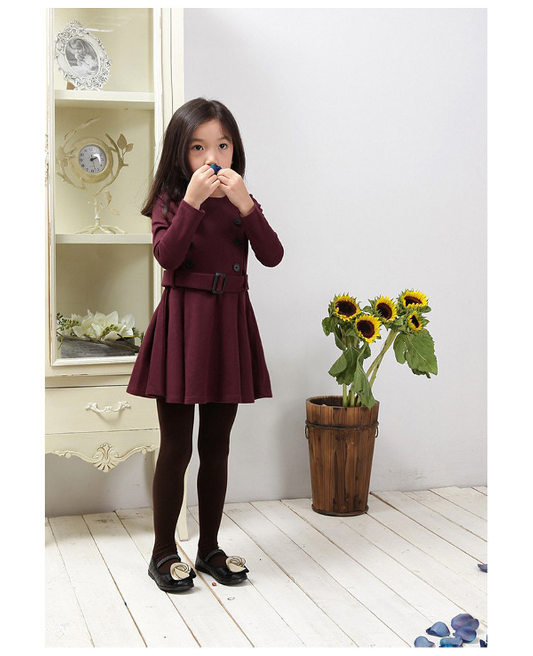 童裙-童装女童连衣裙2014秋冬款披肩<em>风衣</em> 双面