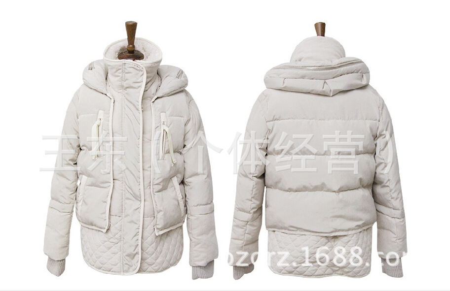 2014新款女装 时尚百搭 抗风防寒 羊羔毛领皮质