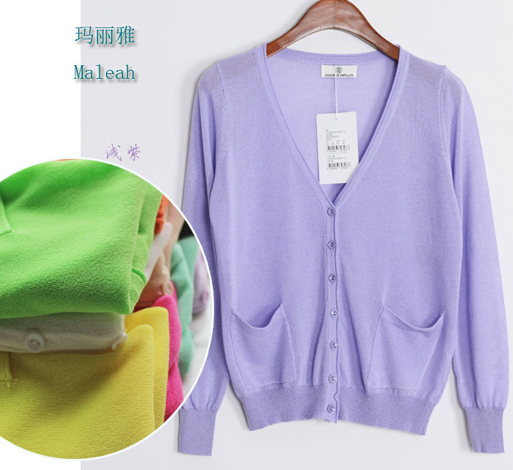 2014新款 <em>针织衫开衫女士薄款</em> 图片_高清大图