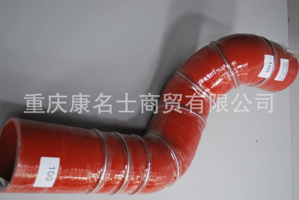 小硅胶管KMRG-393++500-欧曼胶管1425311931105-内径100X硅胶暖风管,红色钢丝8凸缘8异型内径100XL720XL600XH330XH370-6