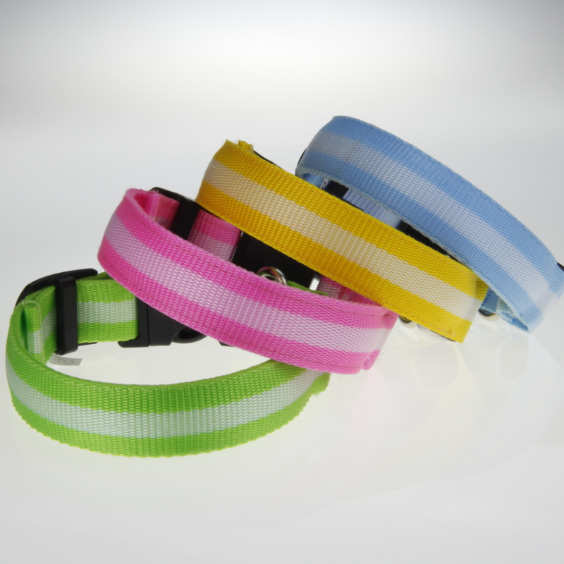 2.5cm条纹光纤狗项?个规?个颜 发光狗项 (33