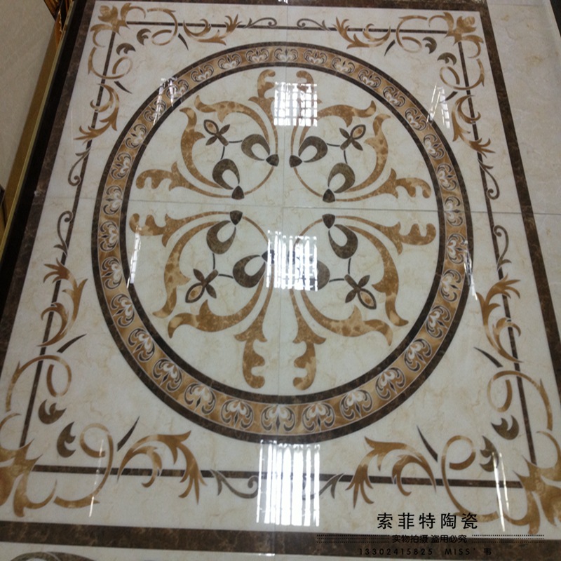 800*800微晶石 无限拼接款式 奢华高档环保瓷砖 大厅拼花地板砖