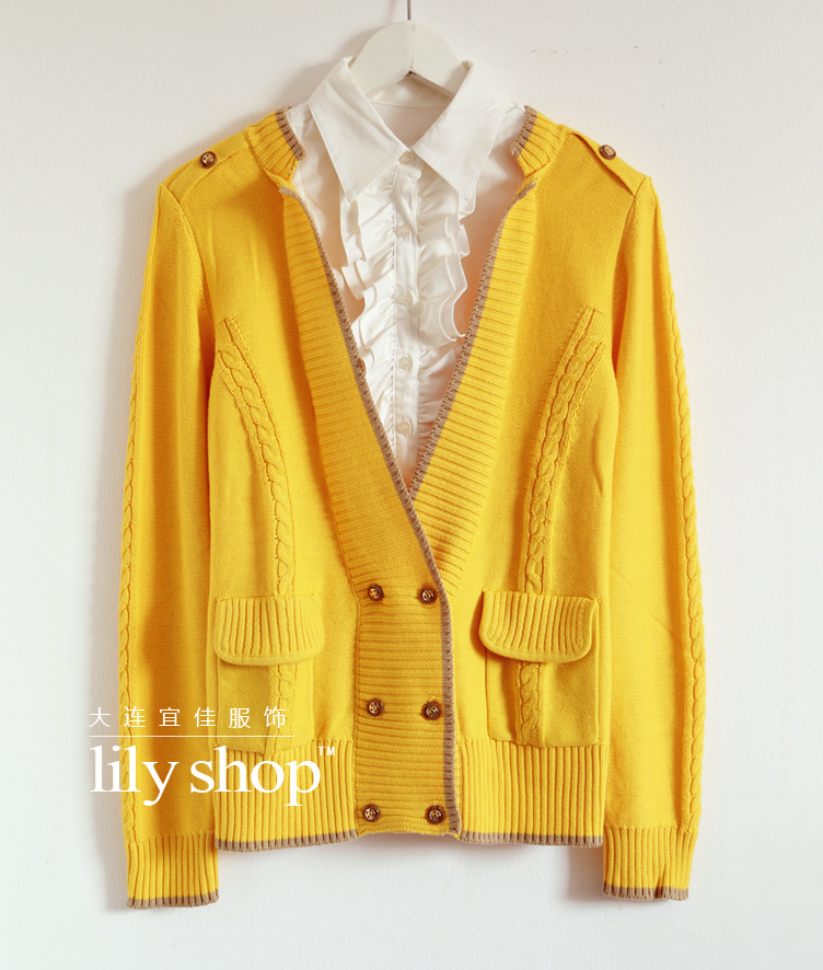 批发采购女式针织衫-现货春款气质淑女衬衣假