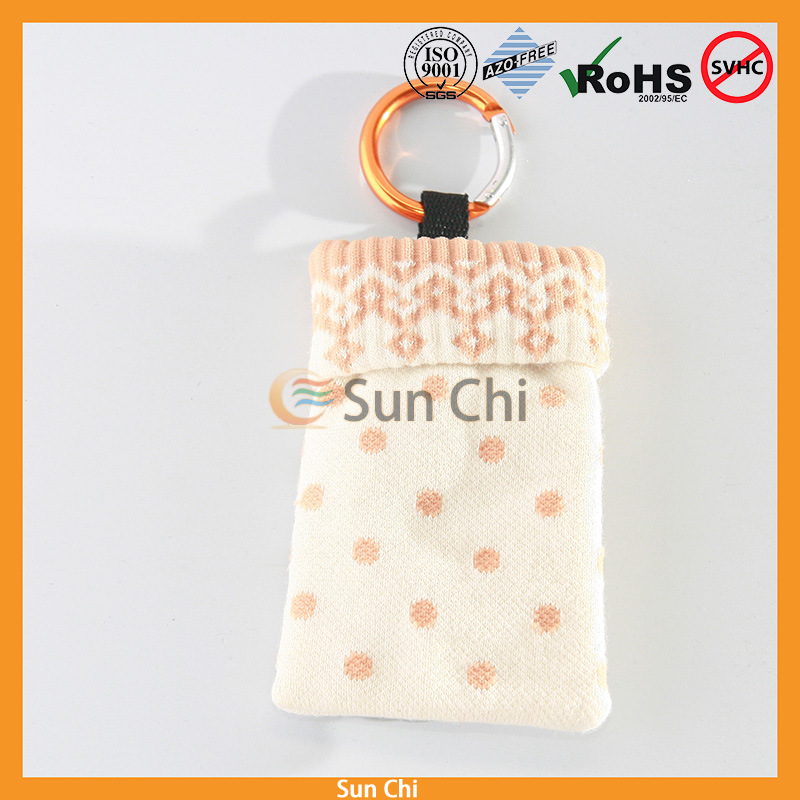 【厂家供应 针织 手机套 保护套 植物图案】