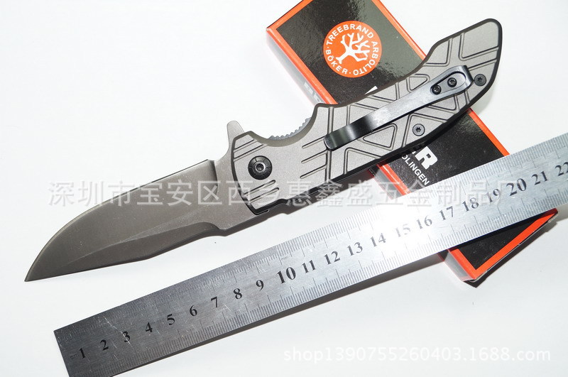折刀-DA32 灰钛版折刀 野营小刀 铝柄小刀-折刀