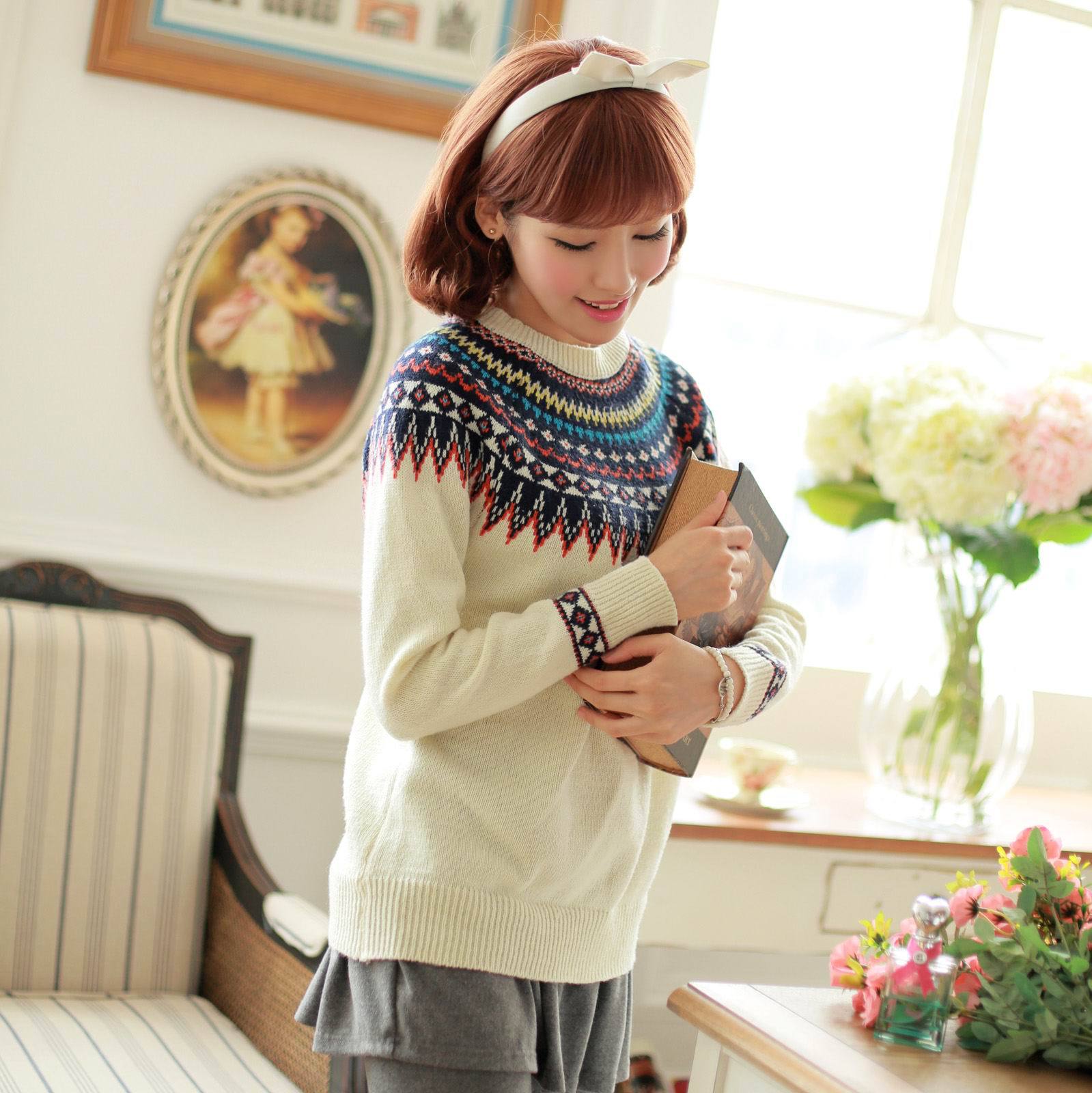 FFA46A-1606# 实拍秋装新款毛衣韩版文艺波