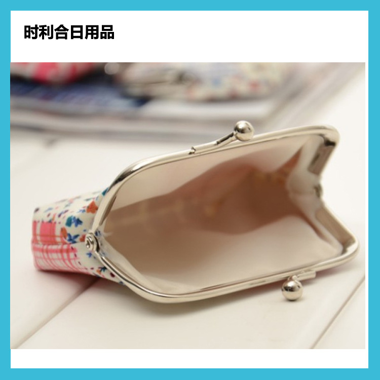 女款包 供应田园布艺碎花搭扣女士零钱包  小礼品赠礼零钱包
