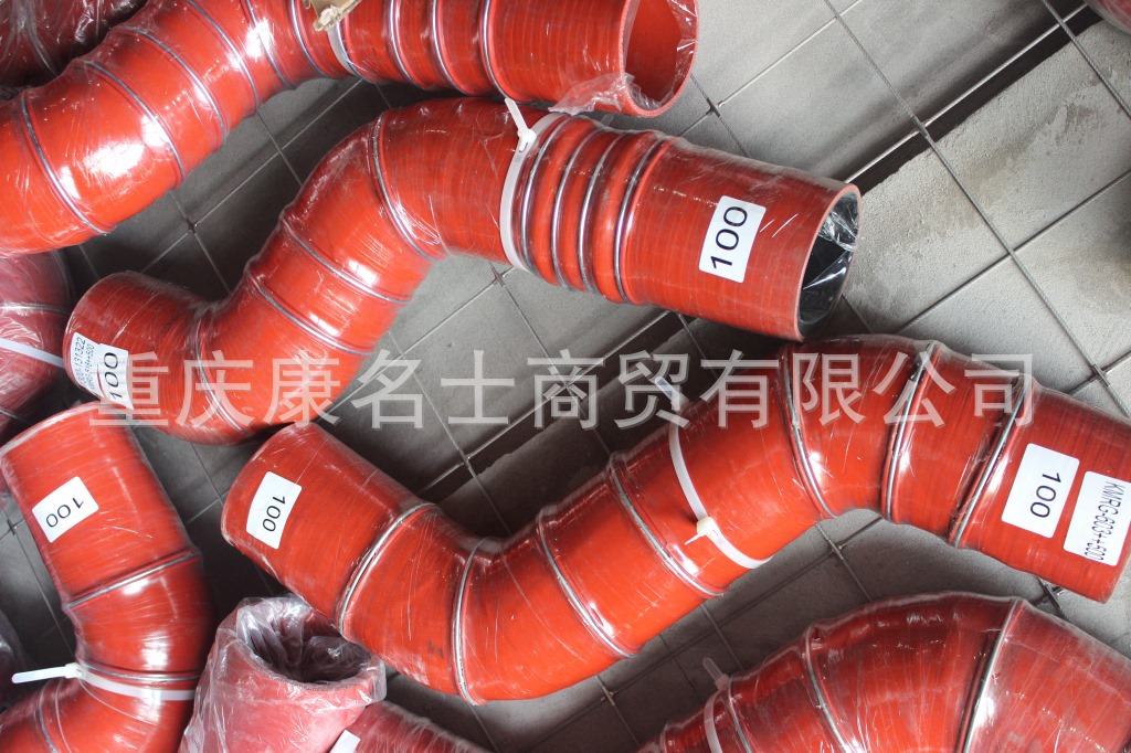 柔性高压胶管KMRG-603++500-弯管100X100弯管-内径100X硅胶管 耐高温,红色钢丝7凸缘7Z字内径100XL660XL580XH360XH460-11