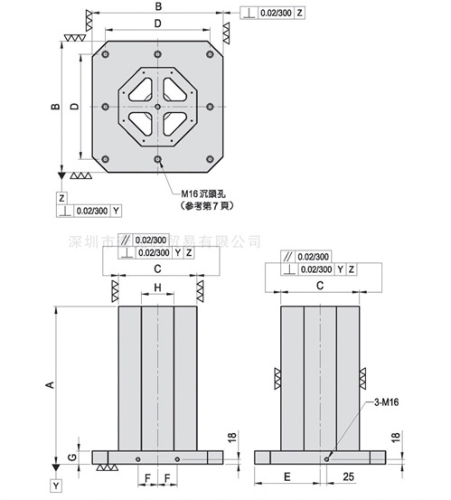 bp33mc八面基座 夹具 mc基座 工装夹具 leave 昱伟模组化治具