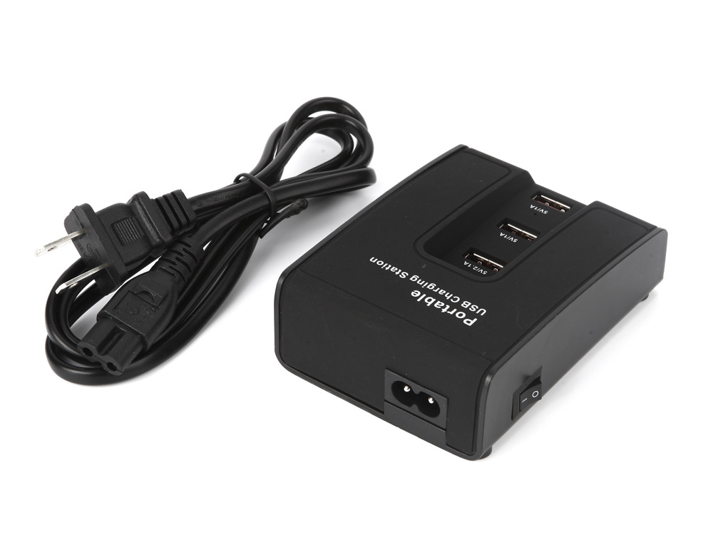 GDP-05單USB充電5孔（黑色帶線）