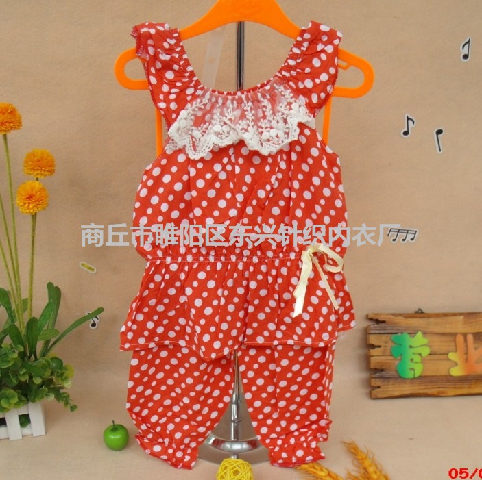 <em>儿童</em>夏装棉绸<em>套装</em> <em>夏季</em>家居服 <em>幼儿睡衣</em>空调服