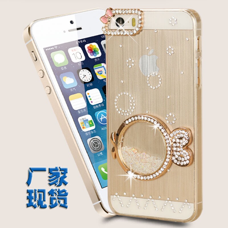 厂家直销iphone5s 苹果手机壳 镶钻保护套 一件代发