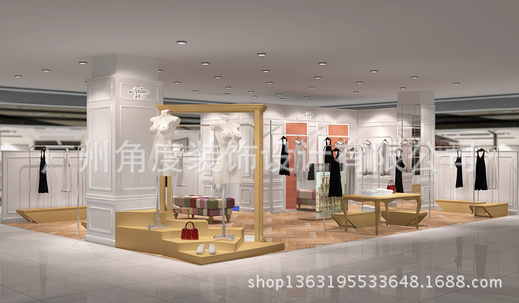 装展示柜 女装烤漆展柜 专卖店设计 广州角度展