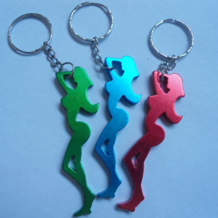 【啤酒开瓶器铝合金小挂件钥匙扣淘宝礼品酒瓶