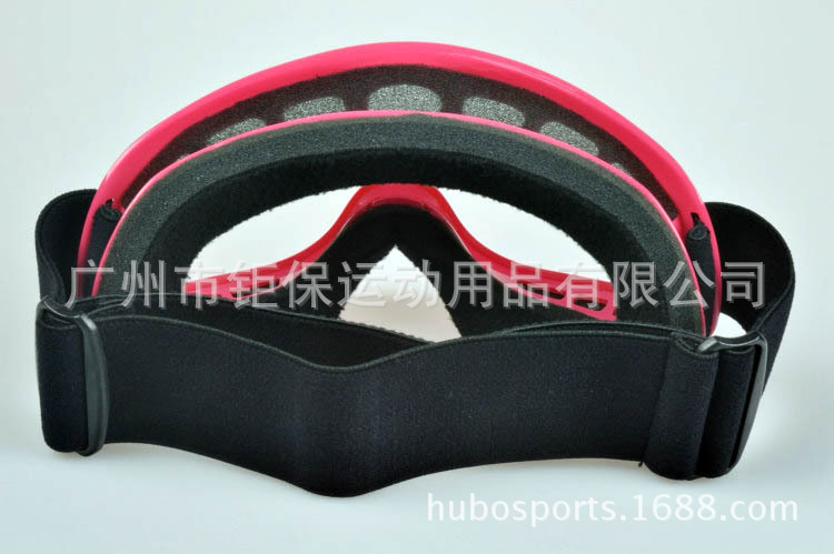 【粉红色女士摩托车防刮PC镜片防风镜 透明片