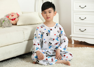 童家居服-零售批发 <em>儿童棉绸睡衣</em> 夏季儿童睡衣