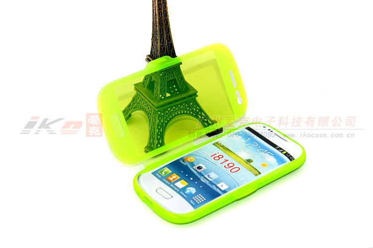 三星 I8190 磨砂透明翻盖 15