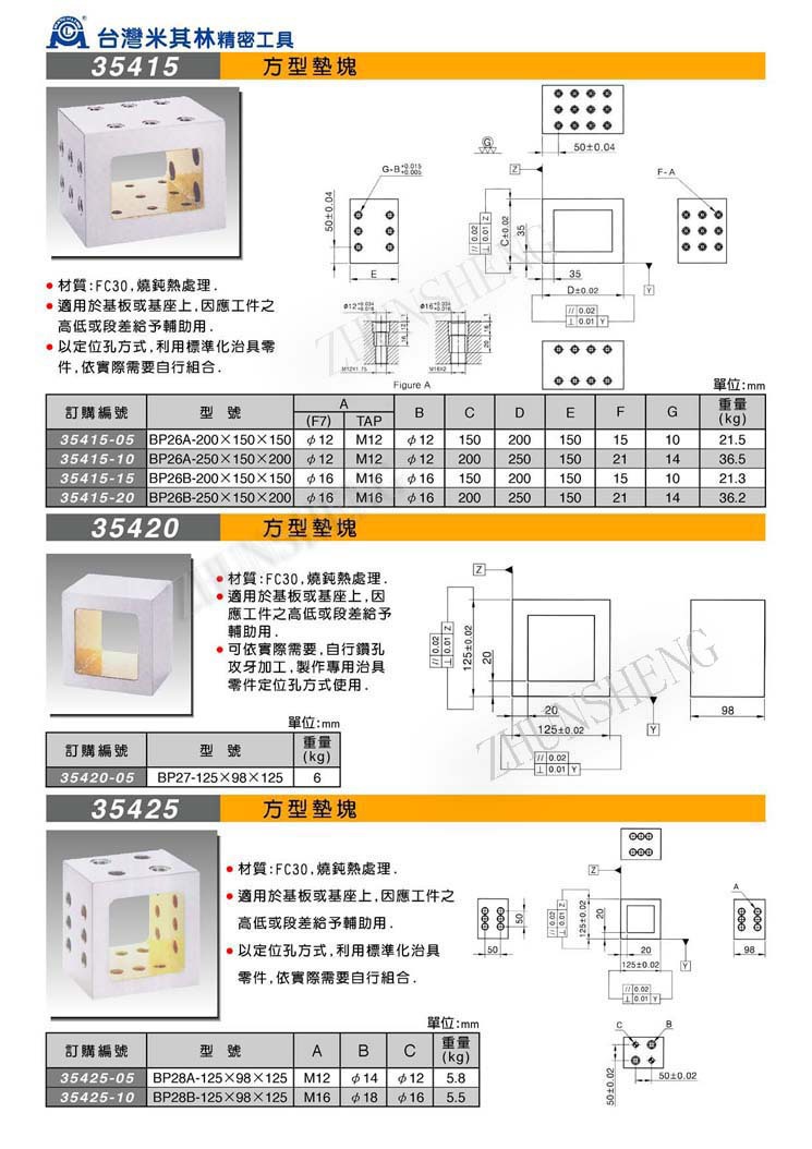 35415-35425方型垫块