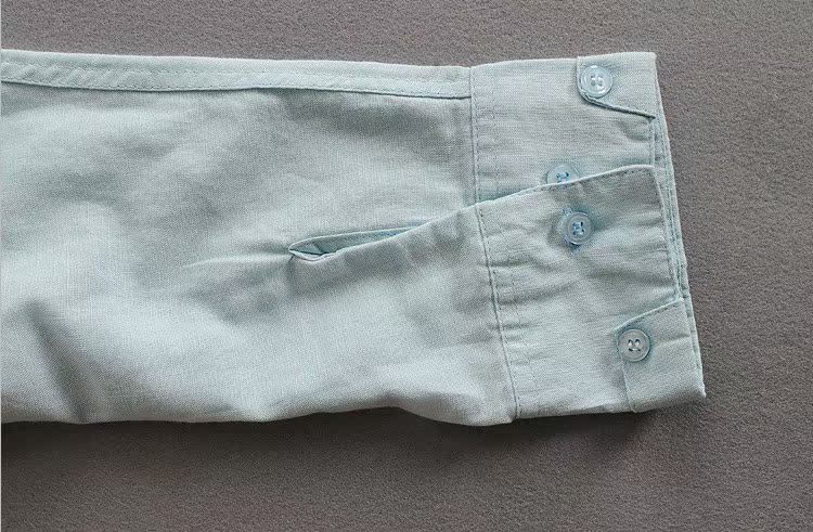 【男士亚麻短袖衬衫<em>男半袖开衫</em>白色七分袖麻衬