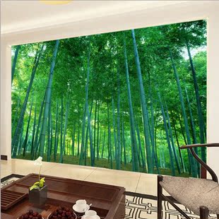 无缝大型壁画风景竹林画3d电视客厅背景装饰墙纸壁纸厂家直销