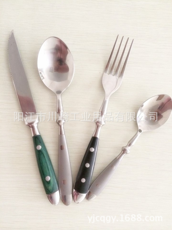 高档不锈钢中西餐具厨具烤具/刀叉勺/4件套