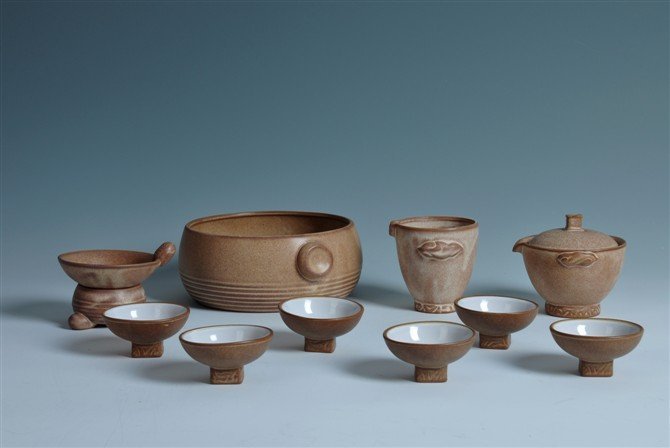 台湾陶瓷茶具t粗陶汉风陶器整套功夫茶具套装 古典高端礼品 新品