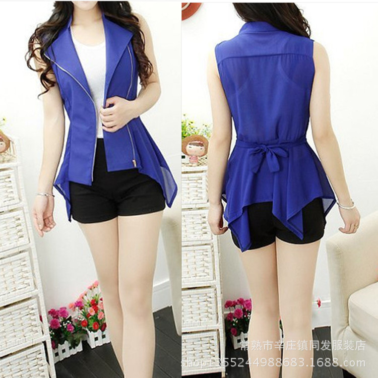 2014春夏新款<em>小马甲</em>韩版<em>女</em>时尚无袖<em>坎肩背心</em>