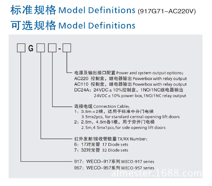 917G选型表日立二合一