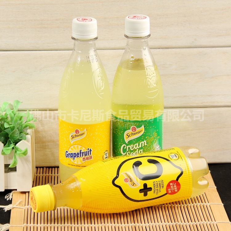 【香港进口】瓶装schweppest玉泉西柚味汽水500ml 饮料批发