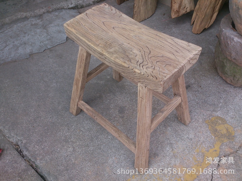 【原生态家具老榆木凳子实木个性板凳简约现代