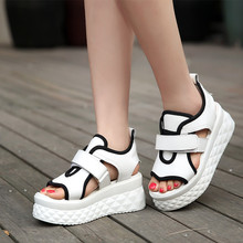 找相似款-韩国明星同款真皮女鞋春 粗跟夜店时