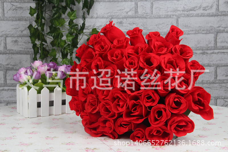 仿真花假花绢花单只康乃馨花束客厅装饰母情节小花头批发