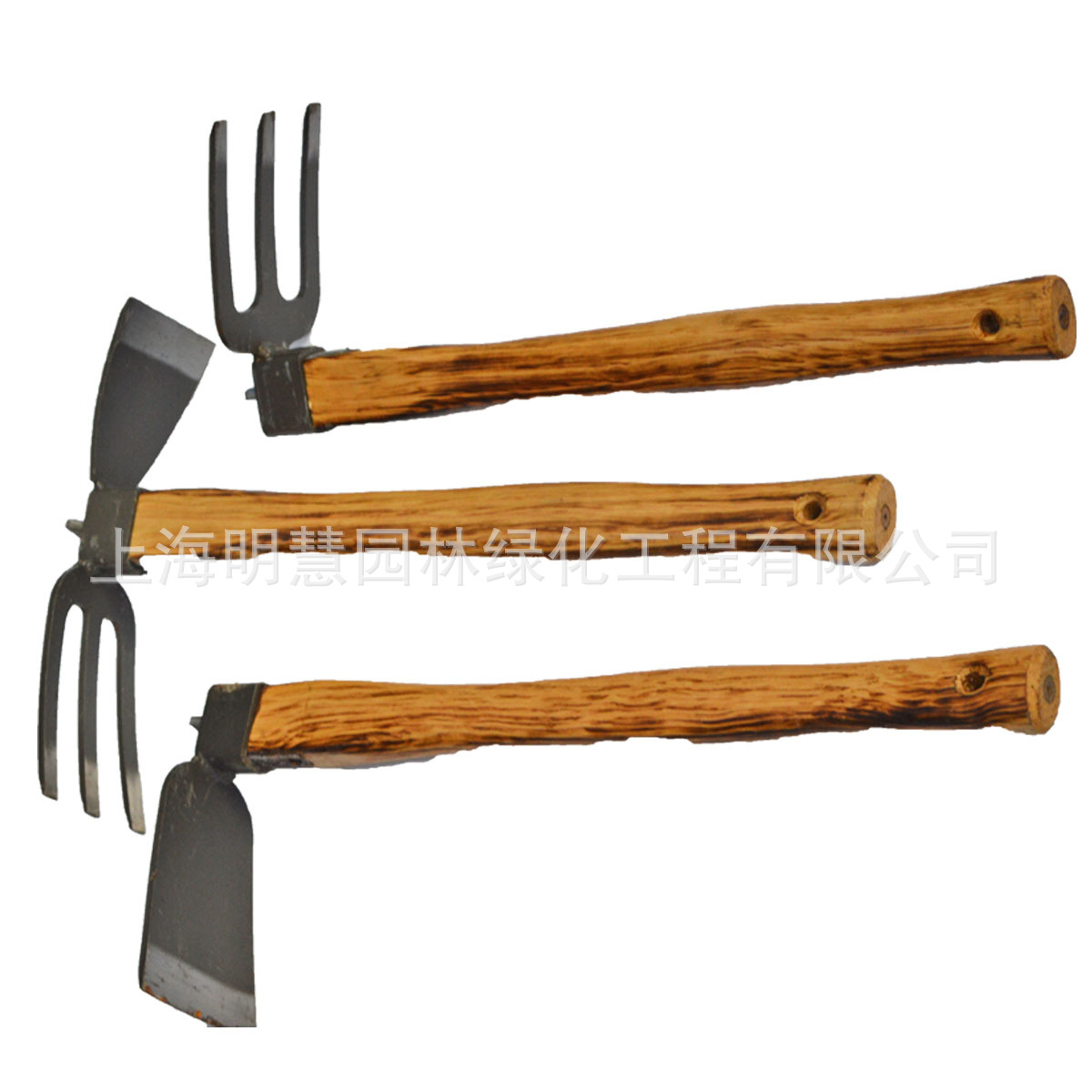 锻打木柄锄头|全钢短柄种菜工具|园艺花园工具|防脱小锄头农具