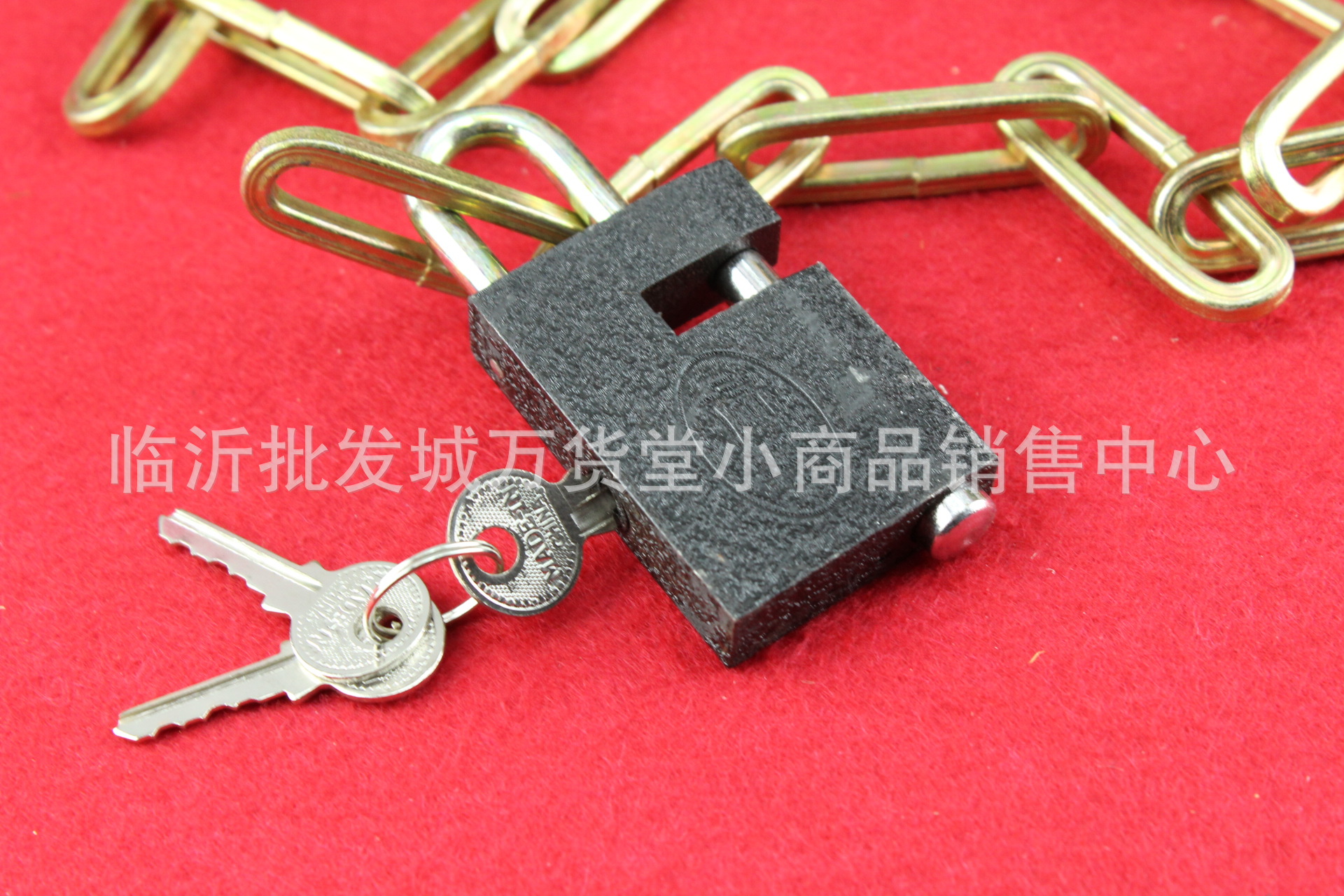 100cm方头骨链链锁 门锁链条锁摩托车大头锁9.9元店10元店货源