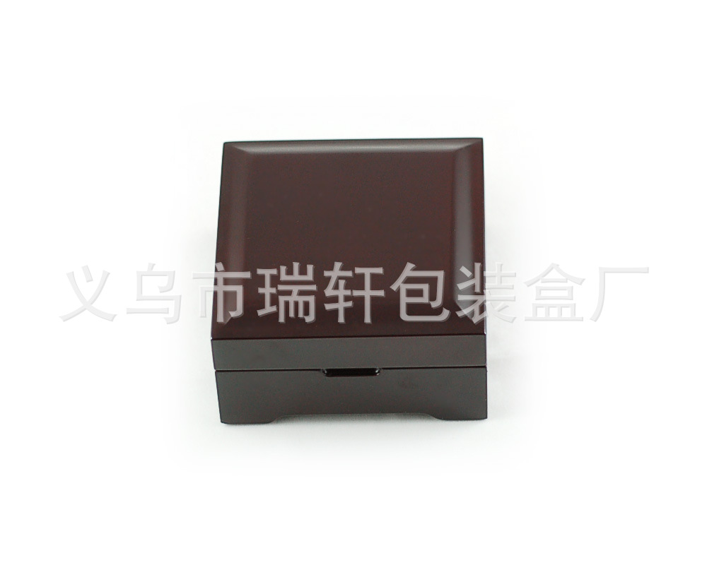 100×100×50mm深紅木斜邊啞光手鐲盒1