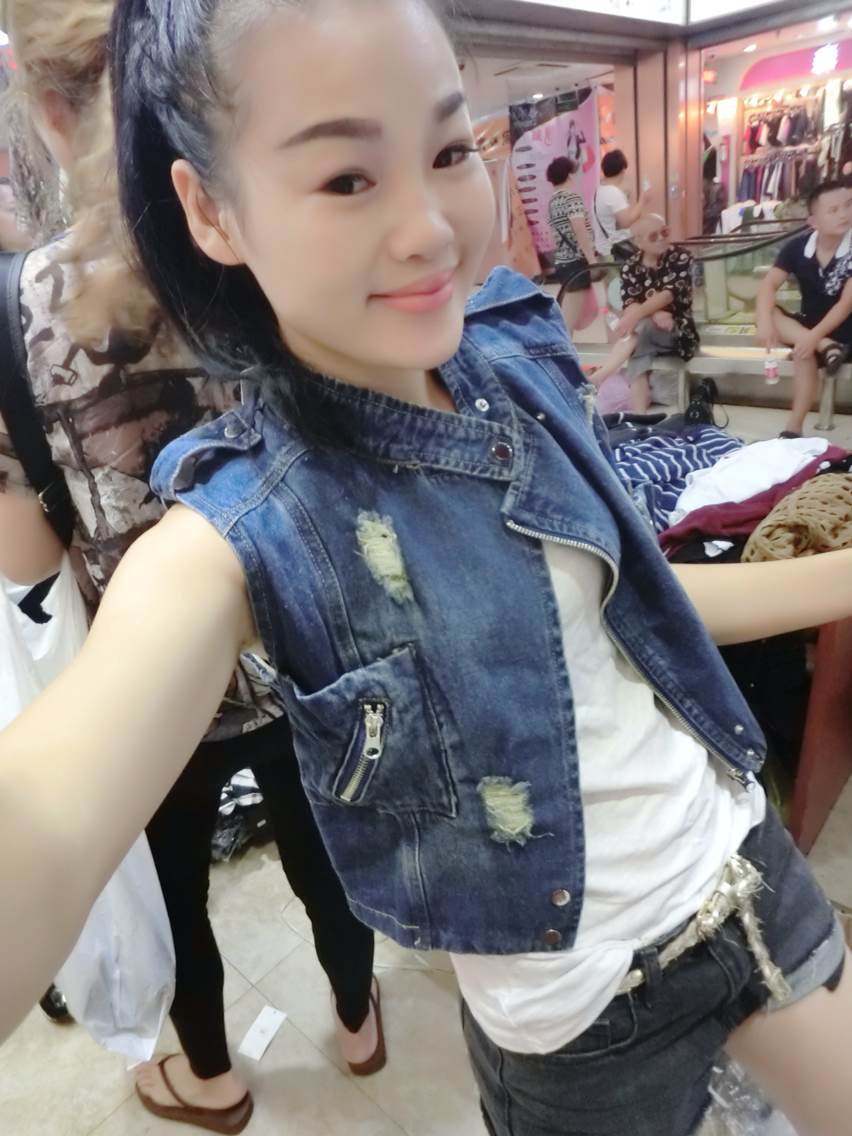 欧洲站<em>2014秋款女装</em>水洗磨破铆钉机车潮流牛