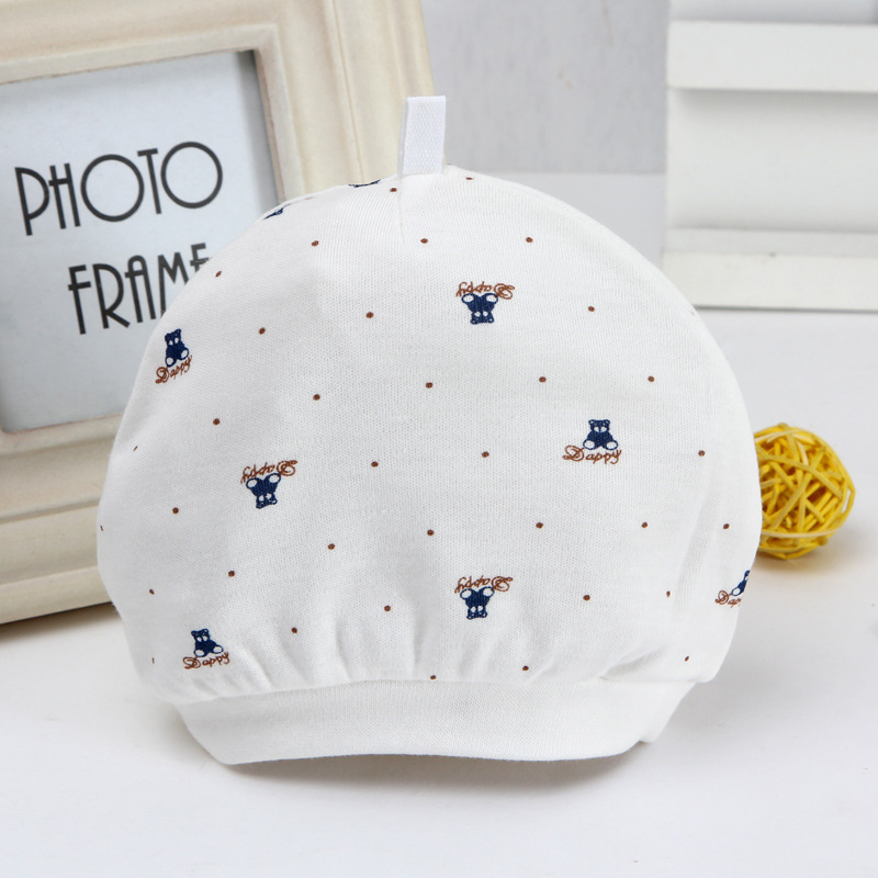 批发采购帽子-新生儿纯棉单层胎帽 婴儿帽子 全