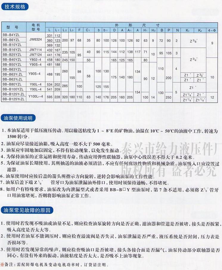 BB-BY型参数