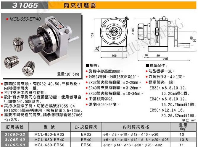 31065筒夹研磨器