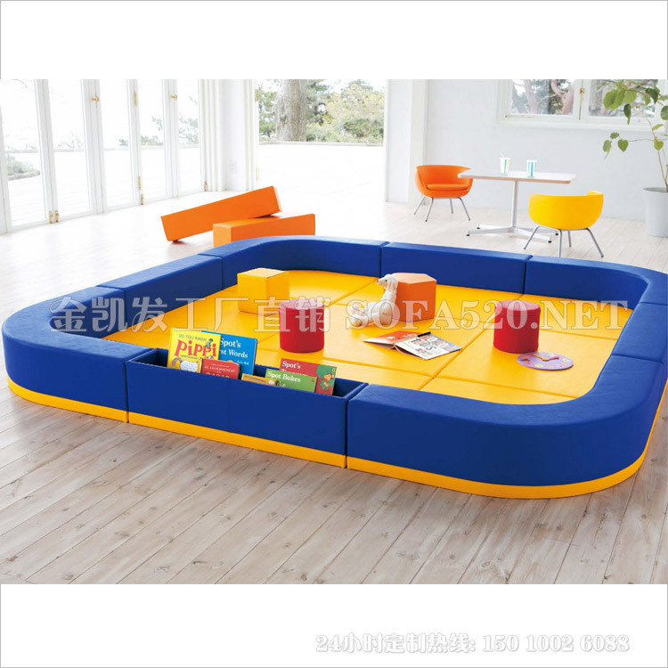 沙发类-早教中心沙发垫,淘气宝定做,儿童娱乐区