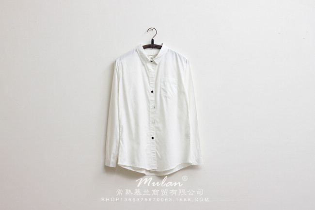 批发采购女式衬衫-L0339 白衬衫女式长袖 日系