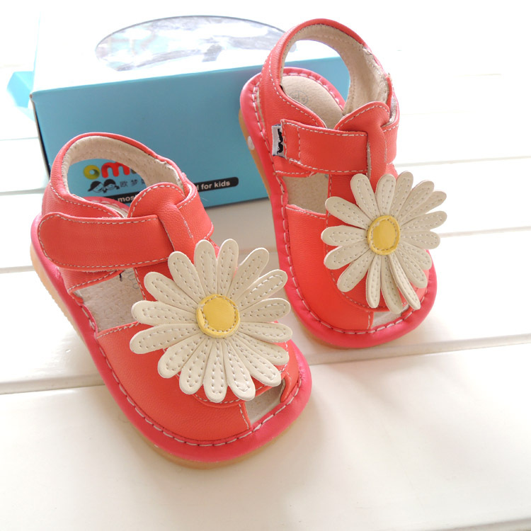 新款OMN外贸小雏菊叫叫凉鞋淑女宝宝鞋小童鞋 凉鞋6005PH