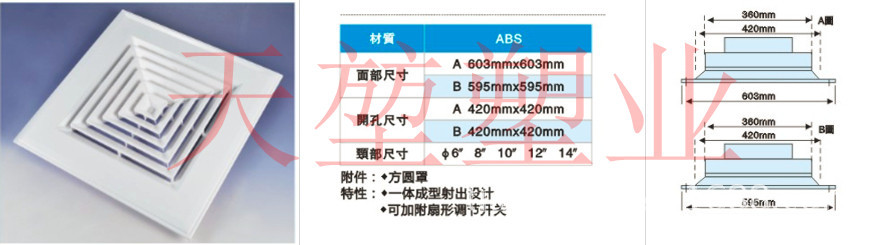 ABS散流器