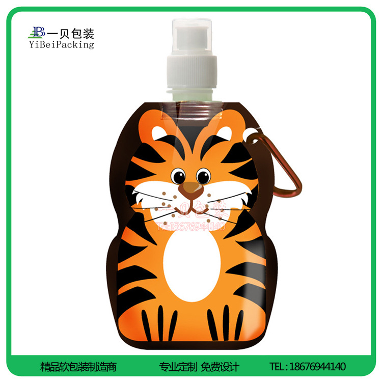 热销直立挂勾吸嘴袋,卡通挂勾吸嘴袋,9色印刷吸嘴袋