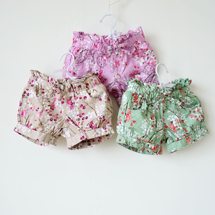 HELLO KIT*原单<em>短裤夏</em>款女童<em>灯笼裤</em>卡通<em>短裤</em>