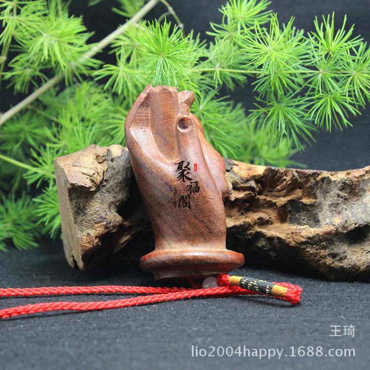 【厂家生产批发 车工雕刻 酸枝手足情深手把件