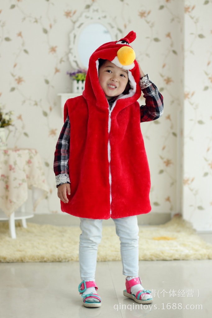 童<em>马甲</em>、背心-小鸟动物<em>马甲</em> <em>卡通</em>背心<em>小朋友</em>最
