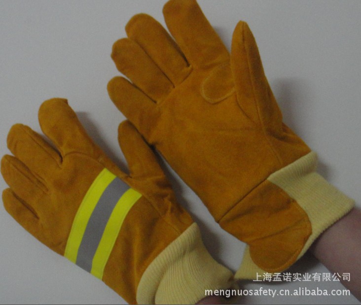 供应消防手套 消防救援手套 牛皮消防手套 CE